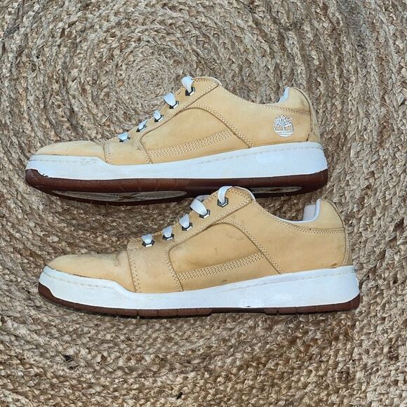 Timberland Merge Leather Suede Wheat Casual Sneakers size 9.5M - Picture 3 of 6